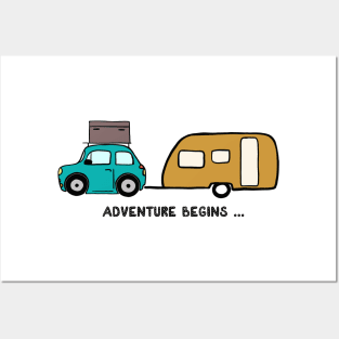 Adventure begins Posters and Art